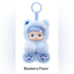 Pop Mart Hacipupu Gummy Bear Vinyl Plush Pendant Blueberry Flavor